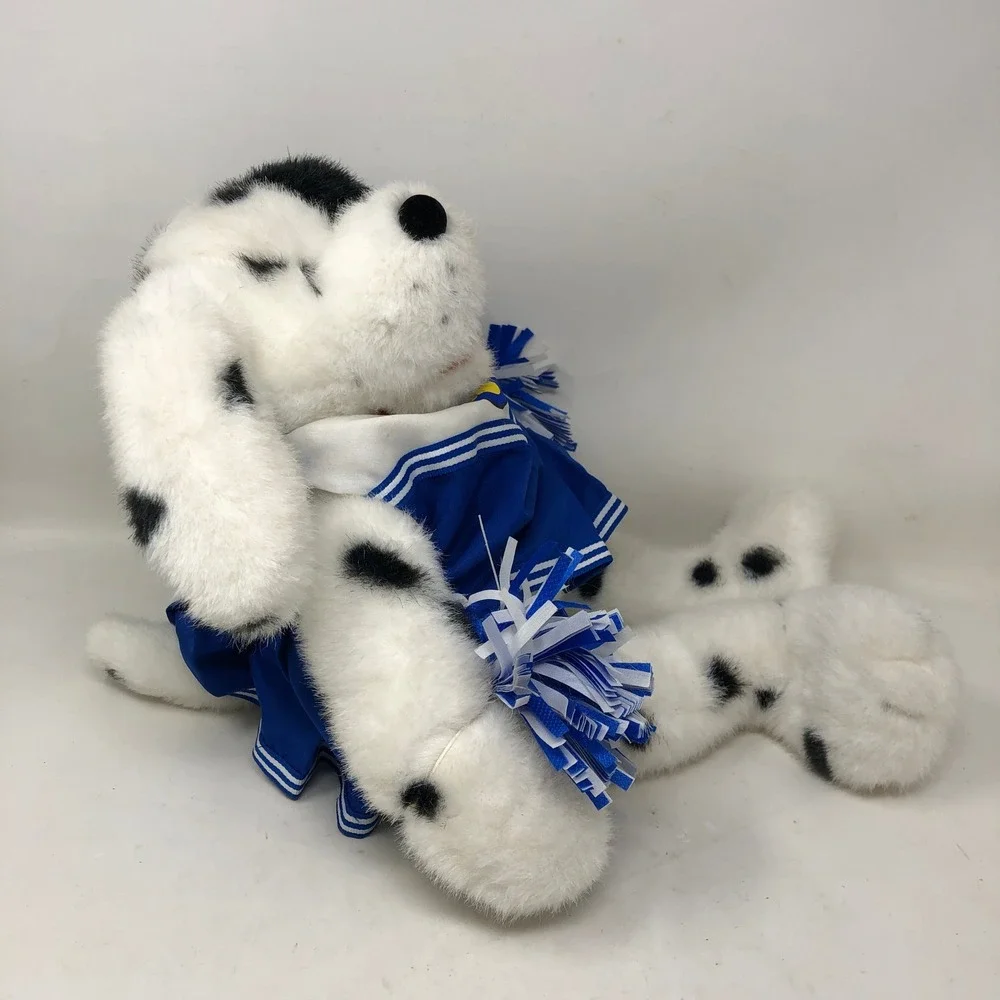 Build A Bear Vintage Dalmatian Dog Plush Cheerleader Uniform White Black Spotted